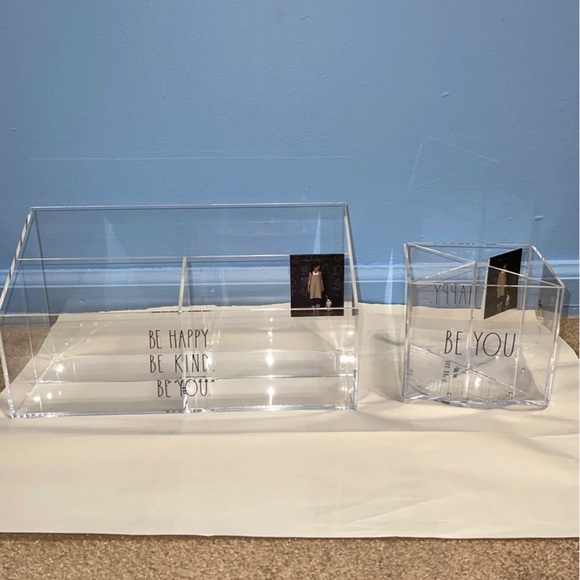 Rae Dunn Clear Organizer Set
